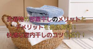 洗濯物の部屋干しのメリットとデメリット