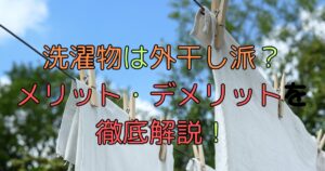 洗濯物は外干し派?